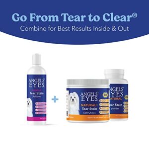 Angels’ Eyes Gentle Tear Stain Solution for Dogs and Cats | 8 oz Solution for Eye Area and Face | Remove Discharge, Dirt, Tear Stains, and Mucus