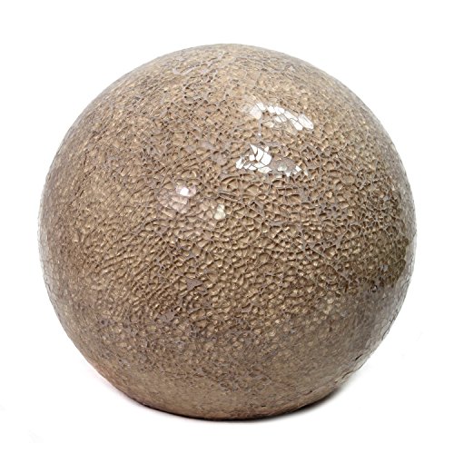 Simple Designs LT3302-CHA 1 Light Mosaic Stone Ball Table Lamp, Champagne