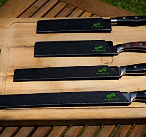 EVERPRIDE Chef Knife Sheath Set (4-Piece Set) Universal Blade Edge Cover Guards for Chef’s and Kitchen Knives – Durable, BPA-Free, Felt Lined, Sturdy ABS Plastic – Knives Not Included