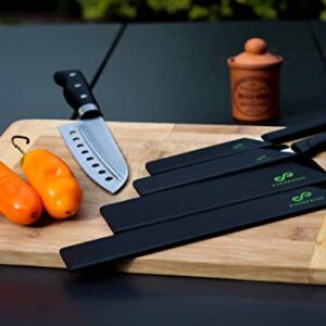 EVERPRIDE Chef Knife Sheath Set (4-Piece Set) Universal Blade Edge Cover Guards for Chef’s and Kitchen Knives – Durable, BPA-Free, Felt Lined, Sturdy ABS Plastic – Knives Not Included