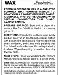 STAR BRITE Premium Restorer Wax - For Heavy to Medium Oxidation - 16 OZ (086016)