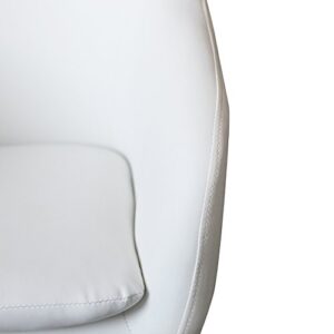 IDS Online Faux Leather Office Desk Swivel Chair, White