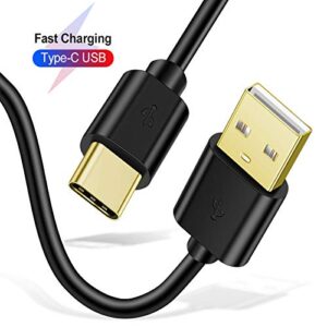 Cmple USB Type-C to USB-A 2.0 Male Charger Type C Fast Charging Cable USB Type-C to USB-A 2.0 Male Charger Type C Fast Charging Cable - 6 Feet Black