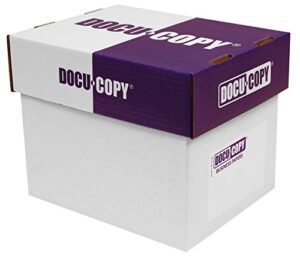 docucopy 7503 reinforced premium multipurpose copy paper 20lb 8.5" x 11" 3 holes 1 case/5 reams/2500 sheets