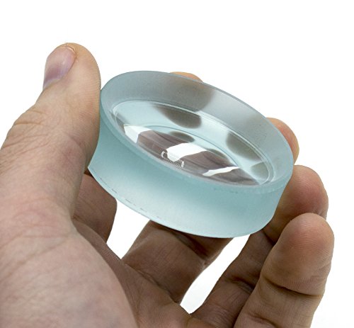 Round Double Concave High Optical Purity Glass Lens - 2" (50mm) Diameter - 50mm Focal Length - 14mm Thick Approx. - Eisco Labs