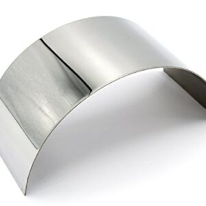 Plane Half Cylinder Convex Stainless Steel Mirror for use with Ray Box - 6.25" x 2.875" - 1mm Thick Approx. - Eisco Labs