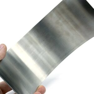 Plane Half Cylinder Convex Stainless Steel Mirror for use with Ray Box - 6.25" x 2.875" - 1mm Thick Approx. - Eisco Labs