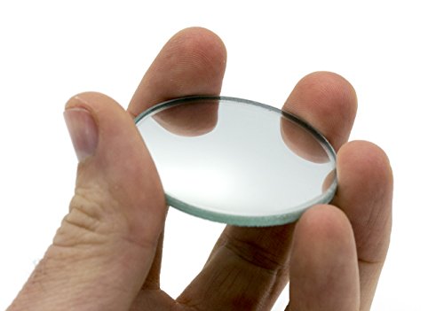 Round Convex Glass Mirror - 2" (50mm) Diameter - 50mm Focal Length - 2.8mm Thick Approx. - Eisco Labs