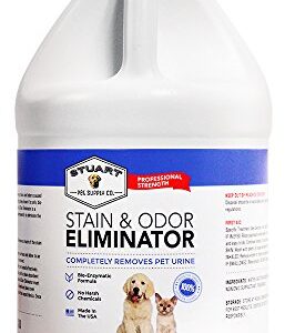 Stuart Pet Supply Co. Professional Strength Pet Odor Eliminator | Urine Odor Remover | Pet Urine Enzyme Cleaner | Pet Stain and Odor Remover | Enzymatic Cleaner for Dog Urine and Cat Urine