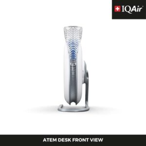 IQAir Atem Desk Air Purifier for Home, Office, Desktop, Small Room up to 300 sq ft, HyperHEPA Filter for Bacteria, Viruses, Allergens, Pets, Asthma, Pollen, Dust, Swiss Design, Made in Germany, White