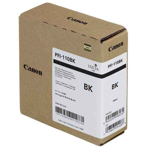 Genuine Canon Ink Tank PFI-110BK - Black 160ml - 2364C001AA