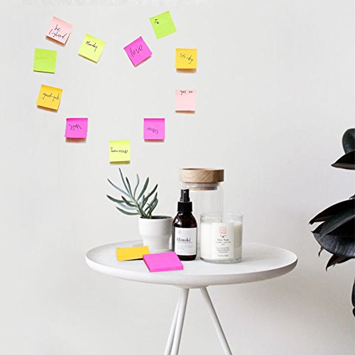 Early Buy 6 Bright Color Self-Stick Notes Sticky Notes 12 Pads/Pack 100 Sheets/Pad Sticky Notes 3 X 3 Inches Box Packing - Quality Improved