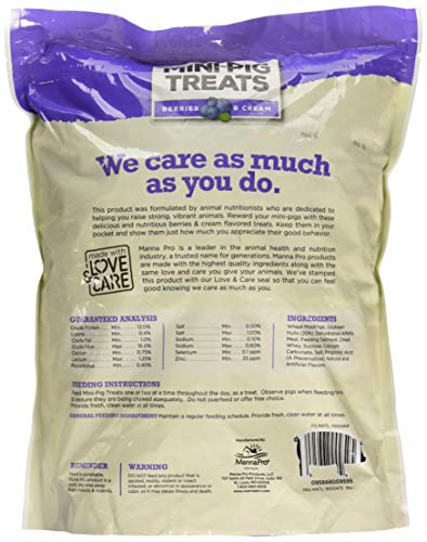 Manna Pro Mini-Pig Treats | Berries & Cream Flavor | 4 lb