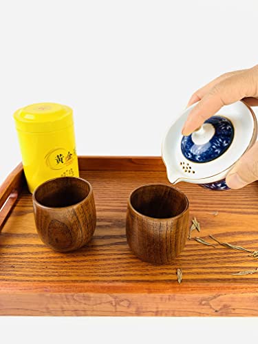 JapanBargain , Wooden Tea Cup Water Coffee Mug Japanese Zen Style Teacup 4 ounce 120ml, Pack of 2