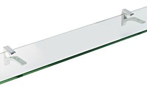 Spancraft Glass Cardinal Glass Shelf, Chrome, 8 x 42