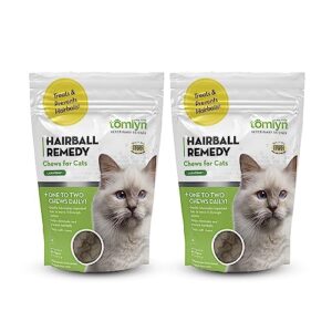 tomlyn laxatone chicken-flavor hairball remedy chews for cats and kittens, 2-pack