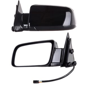 scitoo compatible fit for towing mirrors fit 1988-1999 for chevy blazer suburban tahoe for gmc jimmy yukon pickup truck power adjusted driver passenger pair set mirrors suv 15764757 15764758