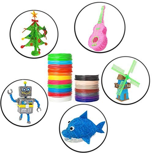 3D Pen Filament Refills(20 Colors,10 Feet Each) Total 200 Feet,PLA Filament 1.75mm,PLA 3D Printing Pen Filament 3D Pen For Kids,No Stuck, Non-toxic and Odorless,Not Fit for 3Doodler Pen