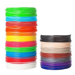 3D Pen Filament Refills(20 Colors,10 Feet Each) Total 200 Feet,PLA Filament 1.75mm,PLA 3D Printing Pen Filament 3D Pen For Kids,No Stuck, Non-toxic and Odorless,Not Fit for 3Doodler Pen