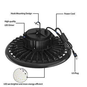 ANTLUX UFO LED High Bay Light, 200W (800W HID/HPS Replacement), 24000LM, 5000K, IP65 Waterproof, US Plug, LED Warehouse Lights, Industrial Workshop High Bay LED Lighting Fixtures