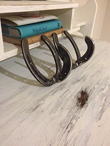 Rustic Horseshoe Towel Hooks for Bathrooms, Key Holder for Wall, Coat Rack Wall Mount - Full Hook Horseshoe Hanger - 2 Hooks - 16 Nails - The Heritage Forge