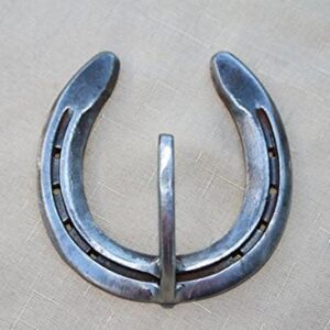 Rustic Horseshoe Towel Hooks for Bathrooms, Key Holder for Wall, Coat Rack Wall Mount - Full Hook Horseshoe Hanger - 2 Hooks - 16 Nails - The Heritage Forge