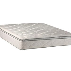 Medium Mattress 10-Inch Medium Plush Pillowtop Innerspring Mattress, Queen, Biege