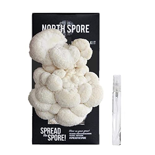 North Spore Organic Lion's Mane Mushroom Spray & Grow Kit (4 lbs) | USDA Certified Organic, Non-GMO, Beginner Friendly & Easy to Use | Grow Your Mushrooms at Home | Handmade in Maine, USA