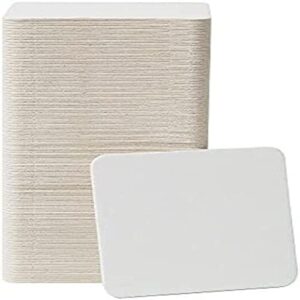 bar dudes™ cardboard coasters 100 pack 4 x 4 inch square - white blank coasters bulk set - paper coasters for drinks, diy, kids arts and crafts