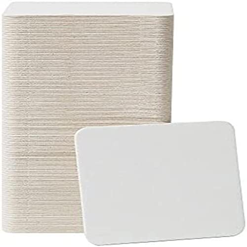 BAR DUDES™ Cardboard Coasters 100 Pack 4 x 4 inch Square - White Blank Coasters Bulk Set - Paper Coasters for Drinks, DIY, Kids Arts and Crafts