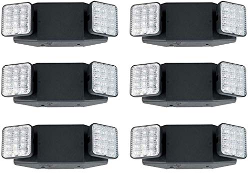 Ciata Led Emergency Lights for Business, for Home Power Failure - Ultra-bright Led Emergency Lights with Battery Backup, Fire Emergency Lights, Made from Engineering-grade Thermoplastic - 6 Pack