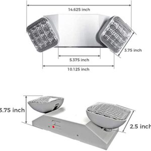 Ciata Led Emergency Lights for Business, for Home Power Failure - Ultra-bright Led Emergency Lights with Battery Backup, Fire Emergency Lights, Made from Engineering-grade Thermoplastic - 6 Pack