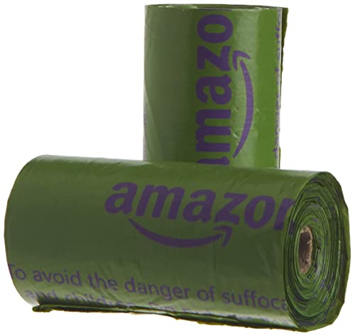 Amazon Basics Dog Poop Bags With Dispenser and Leash Clip, Lavender Scented, 270 Count, 18 Pack of 15, 13 Inch x 9 Inch