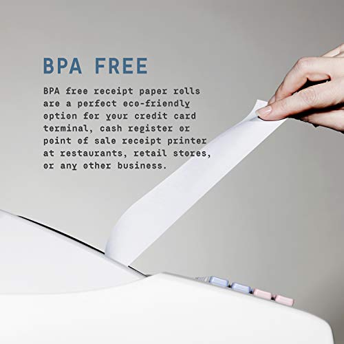 2 1/4" X 50' (50 Rolls) BPA FREE Thermal Receipt Paper Roll for Verifone VX520 VX670 VX680 VX690, Clover Flex, Ingenico iCT220 iCT250