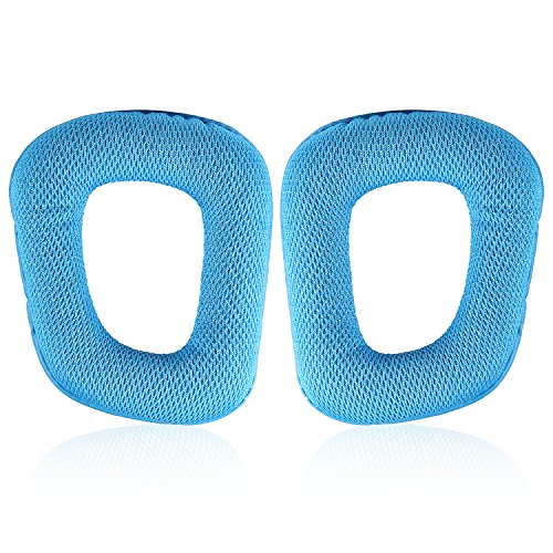 JARMOR Replacement Memory Foam Ear Cushion Pads Cover for Logitech G35 G930 G430 F450 Headphone ONLY (Blue)