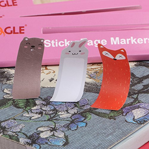 Eagle Cute Cartoon Animal Sticky Notes, Page Markers, 15 Sheets per Pad, 8 Pads per Set, 3 Sets, Total 360 Sheets (Pink)