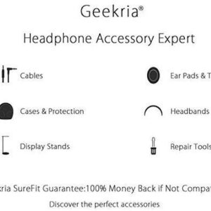 Geekria Shield Headphones Case Compatible with Skullcandy Crusher Evo, Crusher ANC, Crusher 360, Hesh3 Wireless Case, Replacement Hard Shell Travel Carrying Bag with Cable Storage (Black)