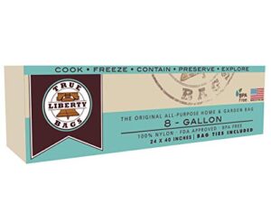 true liberty bags - 8 gallon bags - 25 pack - oven bags, kitchen bags, all-purpose home and garden bags - 24"x40"