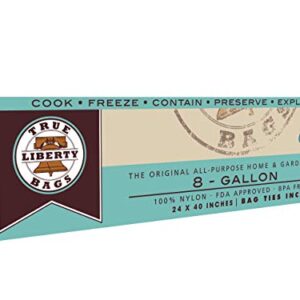 True Liberty Bags - 8 Gallon Bags - 25 Pack - Oven Bags, Kitchen Bags, All-Purpose Home and Garden Bags - 24"x40"