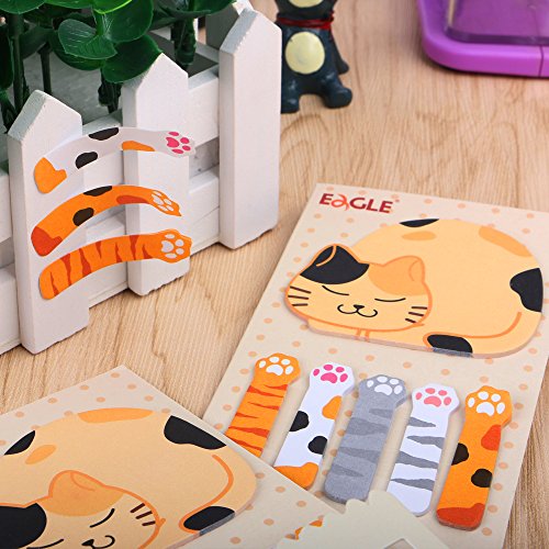 Eagle Cute Cartoon Animal Sticky Notes, Page Markers, Flags, Pack of 2 (Cat)