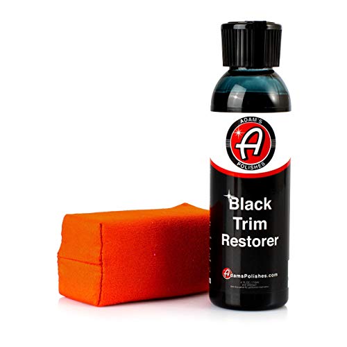 Adam's Polishes New Black Trim Restorer - Restores Plastic Trim to a Rich, Black Color with a Factory-New Appearance - Lasts Several Months per Treatment (4 oz with Applicator)