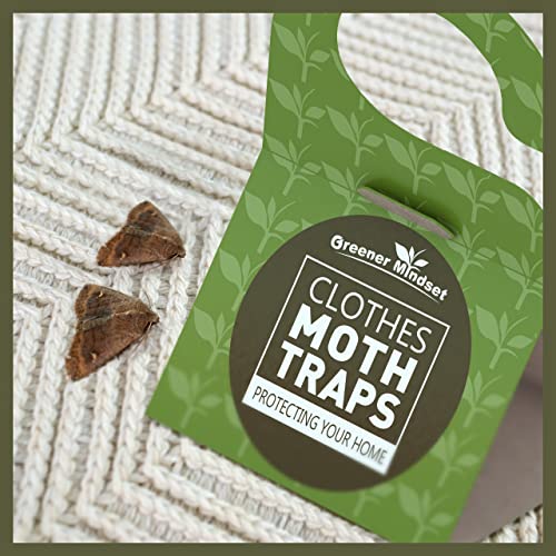 Greener Mindset Clothes Moth Traps 7-Pack - Capture Clothing Closets, Carpets & Wool - Webbing & Case-Bearing