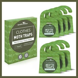 Greener Mindset Clothes Moth Traps 7-Pack - Capture Clothing Closets, Carpets & Wool - Webbing & Case-Bearing