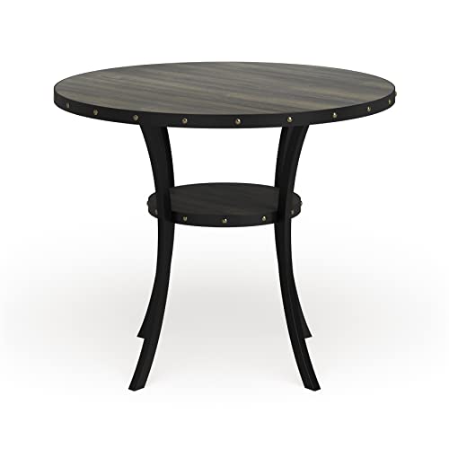 Roundhill Furniture Biony Collection Counter Height Dining Table, Round