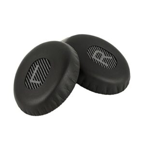 premium ear pads compatible with bose quietcomfort 3 (qc3) and bose on-ear (oe) headphones with grey/black scrims and l and r lettering. premium protein leather | soft high-density foam