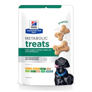 hill's prescription diet metabolic weight management dog treats, veterinary diet, 12 oz. bag