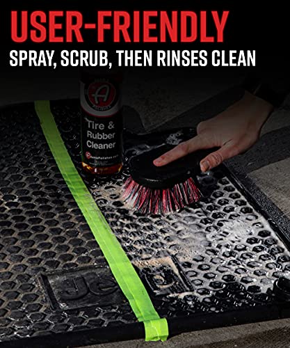 Adam's Polishes Tire & Rubber Cleaner (16 oz) - Removes Discoloration From Tires Quickly - Works Great on Tires, Rubber & Plastic Trim, and Rubber Floor Mats