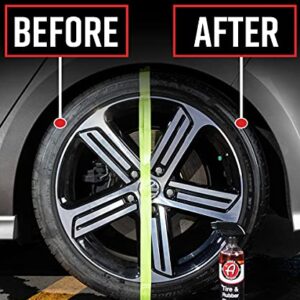 Adam's Polishes Tire & Rubber Cleaner (16 oz) - Removes Discoloration From Tires Quickly - Works Great on Tires, Rubber & Plastic Trim, and Rubber Floor Mats