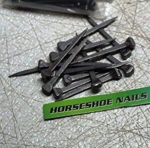 the heritage forge horseshoe nails - size 5 - city head - for jewelry supplies, leaded stained glass projects, horses, or rustic decor blackened - 250…