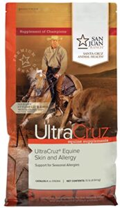 ultracruz equine skin and allergy supplement for horses, 10 lb, pellet (80 day supply)